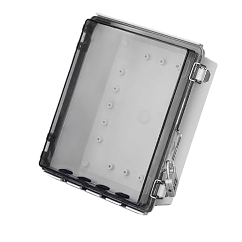 Dewireaey Wasserdichte Verbindungsdose - Projektbox mit transparentem Deckel - Staubdichtes Gehäuse mit Schloss für Außen Wand Industrie von Dewireaey