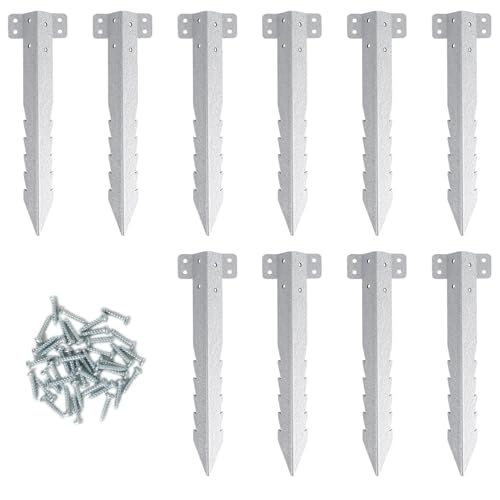 Dewireaey Winkelverbinder Für Hochbeete - 10 Stück Schwellenbrackets,Stabile Metallstütze für Stützmauer Rasenkante und Beetumzäunung mit Unterstützung Dewireaey Winkelverbinder Für Hochbeete - 10 Stück Schwellenbrackets,Stabile Metallstütze für Stützmauer Rasenkante und Beetumzäunung mit Unterstützung von Dewireaey