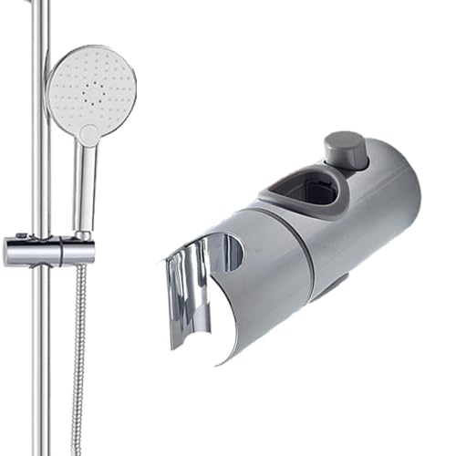 Verstellbarer Duschhalterung - Brausekopf Halterung Höhenverstellbar, ABS+Verchromte Oberfläche Design Duschhalterung, 360° Drehbar, Für 24/25 Mm Duschstange, Handbrause Brausehalterung von Dewireaey