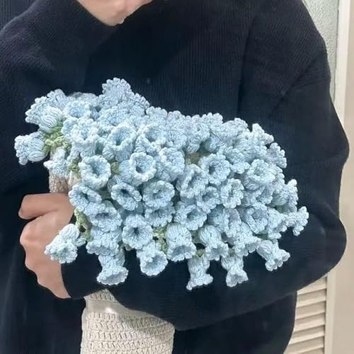Crochet Bouquet Blanket of Flowers, Gehäkelte Blumen Decken, Wiederverwendbare Handgefertigte Rosenblüten-Decke Materialpaket, Riesen Blumenstrauß-Decke für Hochzeit/Babyparty/Wohnkultur/Muttertag (D) von Dewppxi