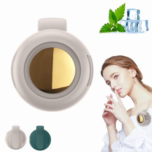 Dewppxi Tragbarer Hals-Ventilator, Handventilator Akku Aufladbar, Mini-Whirlwind Hüftventilator mit 3 Einstellbaren Windgeschwindigkeiten, Geeignet für den Außenbereich, auf Reisen und im Büro (Weiß) von Dewppxi