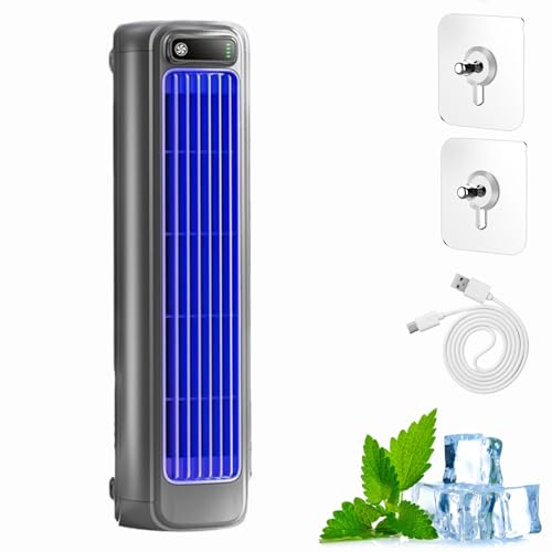 Festberg Cooling Ace Klimaanlage,Briza Ac,Tragbare Klimaanlage Kühlventilator Leise,Bladeless Turmventilator mit 3 Geschwindigkeiten für Schlafzimmer, Küche & Büro, Wandmontage möglich (Grau) von Dewppxi