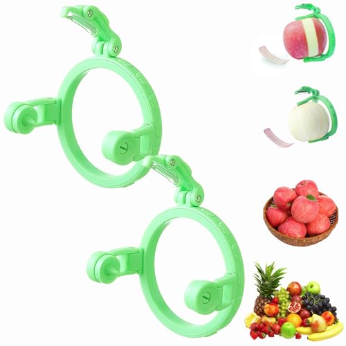 Handheld Rotating Fruit Peeler, Faltbarer Hand Apfelschäler – Schnelles Schälen, Multifunktionale Küchen-Obstschäler – schont Ihre Hände, für Kiwis, Pfirsiche, Äpfel, Melonen (2Stück) von Dewppxi