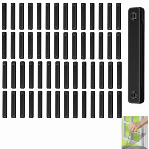 Magnete für Fliegengitter,Fliegengitter Fenster Magnet Clips,Selbstklebend Insektenschutz Magnet Fliegengitter Fenster Netz ohne Bohren,Fliegennetz für Küche Wohnzimmer Balkon (Schwarz-48 Stück) von Dewppxi