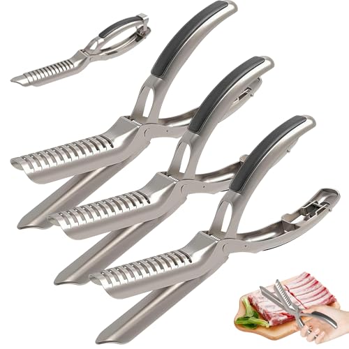 The Ultimate Rib Prep Tool for BBQ Enthusiasts, Rib Membrane Remover Tool, Stainless Steel BBQ Rib Skinner Tool for Easy Membrane Removal, Dishwasher Safe BBQ Accessories (3PCS) von Dewppxi