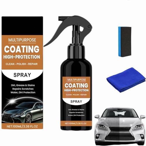 Turbo Shine Nexa, Nexa Autokratzer-Entferner, 3-in-1-Autolack-Schnellspray mit hohem Schutz, Nexa Turbo Shine Nano Spray Auto, Autolack-Schnellwachs-Polierspray gegen Kratzer (1 set) von Dewppxi