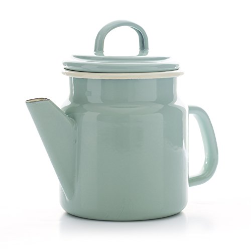 Dexam 17819211 Vintage Home Kleine Kaffeekanne 1,2 l Salbei, emailliert, 1,2 Liter von Dexam