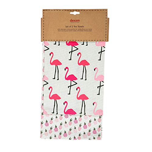 Dexam Flamingo 2er Set Geschirrtücher Pink One Size Dexam Flamingo 2er Set Geschirrtücher Pink One Size von Dexam