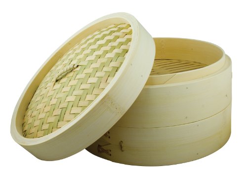 Swift Spice Bambus-Dampfkorb mit 2 Ebenen, inkl. Deckel, 25 cm von Dexam