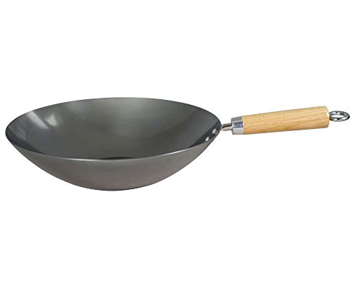 Swift Spice Wok aus Carbonstahl, 30 cm, dickwandig von Dexam