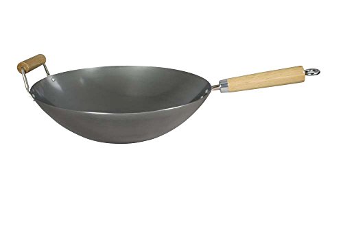 Swift Spice Wok aus Carbonstahl, 34 cm, dickwandig von Dexam