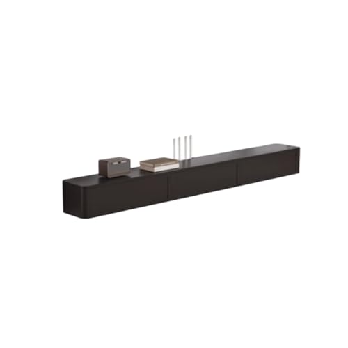 Dexinhdh Schwebender TV-Ständer, Großes Wandmontiertes Entertainment-Center Mit Aufbewahrungsschublade, Hängendes TV-Lowboard Mit Herunterklappbaren Schranktüren Für Wohnzimmer(Black,160cm) von Dexinhdh