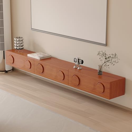 Schwebendes TV-Regal, Wandmontierter Schwebender Ständer, Starke Tragfähigkeit, Einstellbare Installationshöhe, Entertainment-Center-TV-Schrank Für Wohnzimmer, Büro(A,160cm) von Dexinhdh