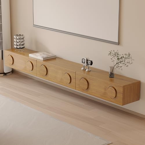 Schwebendes TV-Regal, Wandmontierter Schwebender Ständer, Starke Tragfähigkeit, Einstellbare Installationshöhe, Entertainment-Center-TV-Schrank Für Wohnzimmer, Büro(B,120cm) von Dexinhdh