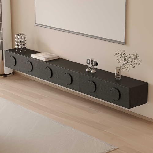 Schwebendes TV-Regal, Wandmontierter Schwebender Ständer, Starke Tragfähigkeit, Einstellbare Installationshöhe, Entertainment-Center-TV-Schrank Für Wohnzimmer, Büro(C,120cm) von Dexinhdh