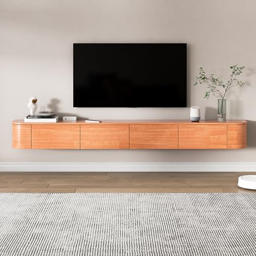 TV-Ständerschrank, Schwebendes TV-Gerät Mit Herunterklappbarer Schublade, Starke Tragfähigkeit, Modernes Wandmontiertes Entertainment-Center Für Wohnzimmer, Schlafzimmer(B,180cm) von Dexinhdh