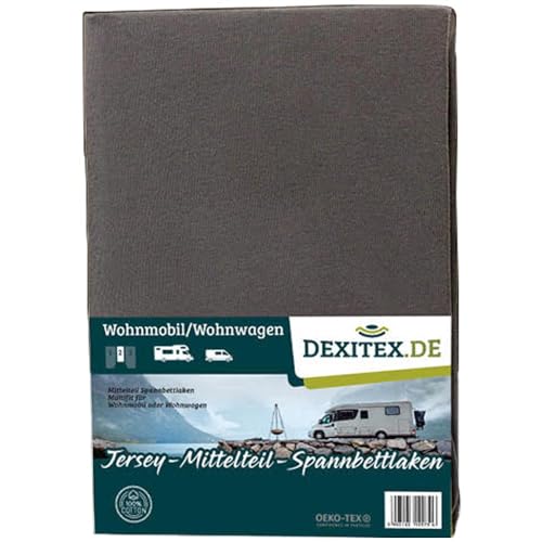 Spannbettlaken weiß oder anthrazit, Verschiedene Längen multifit (Anthrazit, 35-50 breed/60-80 lang) von Dexitex