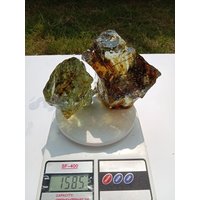 2 Stk. 1, 5 Kg Klares Gelbes Andara Kristall Mit Faser Haarmotiv Innen von DeyCrystalStones