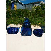 3 Stk. 1422 Gr Andara Kristalle Ozeanblau Monatomic von DeyCrystalStones