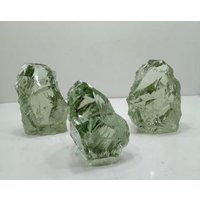 3 Stück 1875 Gr Grobe Andara Kristalle Gelblich Grün Einatomig Zur Meditation von DeyCrystalStones