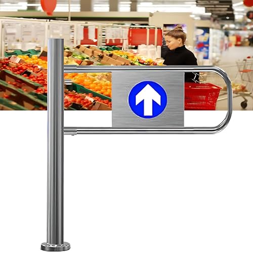 Dfdieratve Automatisch Schließen Swing Tor, Einseitige Sicherheitstür für Supermarkt Eingang (50/60/70/80/90/100cm), Metallkonstruktion, Nur Einlass, für Schule, Parkplatz & Laden Left-60 * 100cm von Dfdieratve