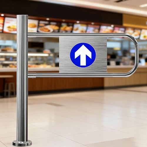 Sicherheits Einweg-Tür "Nur Einlass" Automatisch Schließendes Swing Tor für Innenbereich, Metall, Breite 50-100cm, Ideal zur Zugangskontrolle in Supermarkt, Kantine, Büro & Laden Left-80*100cm Sicherheits Einweg-Tür "Nur Einlass" Automatisch Schließendes Swing Tor für Innenbereich, Metall, Breite 50-100cm, Ideal zur Zugangskontrolle in Supermarkt, Kantine, Büro & Laden Left-80*100cm von Dfdieratve