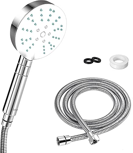 Dfito Duschkopf, Duschkopf mit 1,5M Schlauch Kit, Hochdruck Duschkopf groß, Handheld Duschbrause mit Brauseschlauch und PTFE-Band, 3 Modi (3 Modes) von Dfito