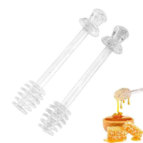 Dfstvup Honiglöffel, 2er Set Honigrührstäbchen, Küchenutensilien Transparentes Rührwerkzeug Zum Mischen Von Getränken Sirup Marmelade In Töpfen Und Gläsern von Dfstvup
