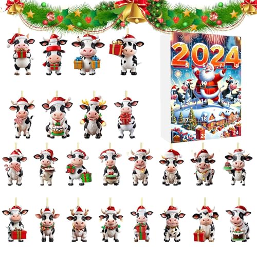 Dfstvup Kalender Adventsschmuck | 24 Türchen Hängbare Kuh Deko Countdown Kalender | 2D Acryl Wohnkultur Für Festtage Veranstalter Schulaktivitäten Familienzeit Kinder Pädagogen Dfstvup Kalender Adventsschmuck | 24 Türchen Hängbare Kuh Deko Countdown Kalender | 2D Acryl Wohnkultur Für Festtage Veranstalter Schulaktivitäten Familienzeit Kinder Pädagogen von Dfstvup