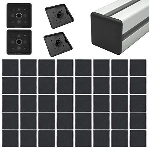 Dfuqanb 40 Stück Aluminium Profil 3030 Endkappe, Endkappen Kunststoff 30x30mm, Rohrkappen aus hochwertigem Kunststoff, für Alu-Konstruktionsprofil, Profil-Endkappe, Profil-Abdeckkappe (3030) von Dfuqanb