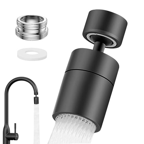 Dfuqanb Wasserhahn Aufsatz, 360-Grad Wasserhahn Aufsatz, 22/24 mm, Kupfer, Poliert, Faucet Zubehör von Dfuqanb