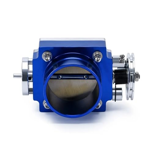Drosselklappe 80MM DROSSELKLAPPENGEHÄUSE LEISTUNG ANSAUGKRÜMMER BILLET ALUMINIUM HIGH FLOW UNIVERSAL DROSSELKLAPPENGEHÄUSE Drosselklappenstutzen(Blau) von Dfvajwc