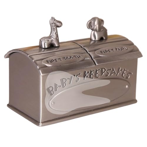 Dgayaeic Aufbewahrungsbox für Baby- , Zinklegierung, niedliches Tier-Design, elegante Erinnerungsdose für Kinder, Kleinkinder, Mädchen, Baby, Kind, Geburtstagsparty von Dgayaeic