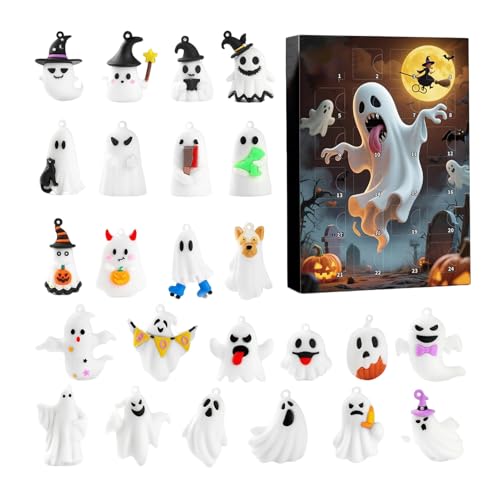 Dgayaeic Halloween Adventsspielzeug 2025-24 Tage 2025 Countdown Kalender Gruselige Figur | Halloween Puppe Figur Für Ehemann Tochter Männer Familie Jungs Frauen Ehefrau Jugendliche Sohn - Männer von Dgayaeic