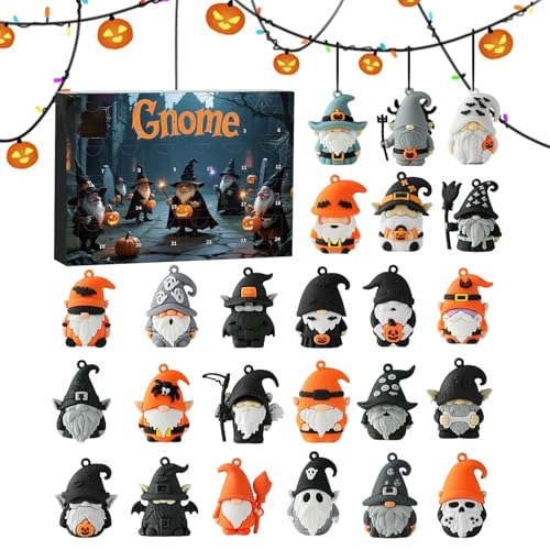 Dgayaeic Halloween Kalender Countdown - 24 Tage Gnomen Figuren Adventskalender Für Kinder - Halloween Figuren Puppen Deko Für Zuhause - Kinder Jugendliche Erwachsene Männer Frauen von Dgayaeic