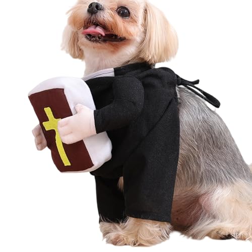 Dgayaeic Hund Verkleidung Kostüm | Halloween Hund Priester Kostüm | Tierbekleidung Niedliches Outfit für Weihnachtsfeste Thematische Geburtstage | Ferien Halloween Partys Versammlung Dgayaeic Hund Verkleidung Kostüm | Halloween Hund Priester Kostüm | Tierbekleidung Niedliches Outfit für Weihnachtsfeste Thematische Geburtstage | Ferien Halloween Partys Versammlung von Dgayaeic