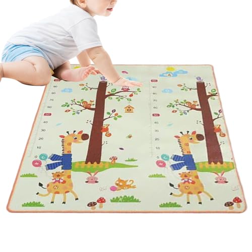 Dgayaeic Kinder-Spielzimmer-Teppich – Picknick-Matte Krabbelboden-Pads – doppelseitige, interaktive Unterlage, Teppich für Klassenzimmer, Spielzeit, drinnen und draußen, Picknick, Kindergarten von Dgayaeic