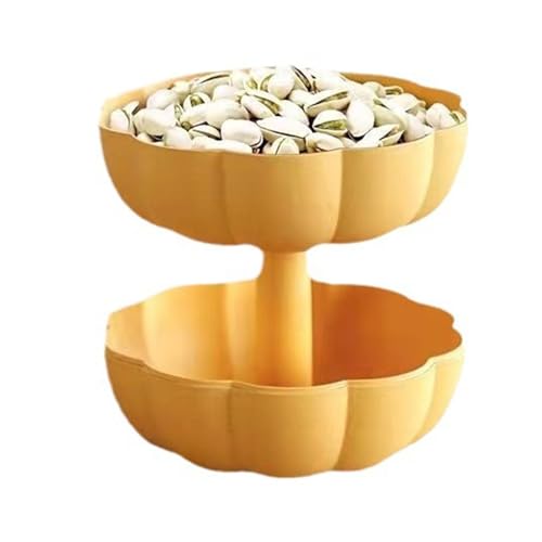 Dgayaeic Kürbis-Servierschale mit Deckel, abnehmbarer Halloween-Kürbis-Snackbehälter, Halloween-Snack-Aufbewahrungsschale für Obst, Nüsse, Süßigkeiten und Weihnachtssnacks von Dgayaeic