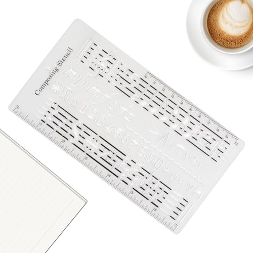 Dgayaeic Musik Komponieren Schablone | Notenlinien Zeichenschablone | Kreative Noten Symbole Schablonen Lineal Zubehör für Partitur Schreiben Komposition Dgayaeic Musik Komponieren Schablone | Notenlinien Zeichenschablone | Kreative Noten Symbole Schablonen Lineal Zubehör für Partitur Schreiben Komposition von Dgayaeic