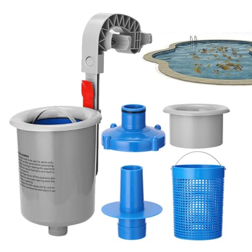 Dgayaeic Pool Skimmer Set | Schwimmender Skimmer mit Abnehmbarem Korb,Automatischer Schmutzentferner Reinigungszubehör Für Aufblasbare Metallrahmen Garten Outdoor von Dgayaeic