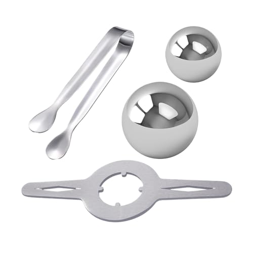 Stainless Steel Coffee Cooler Ball, Metal Ice Sphere Chilling Reusable Espresso Ball, Extract Chilling Espresso Ice Balls, Espresso Accessories W/Case & Tong Quick Freeze Gift Idea for Coffee Lovers von Dgayaeic
