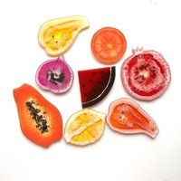Handgemachtes Getränke Untersetzer Obst Set, Sommer Harz Untersetzer, Decor Bar Trinkgeschirr Harz, Geschirr, Einweihungsparty Geschenk von DgcraftDesigns