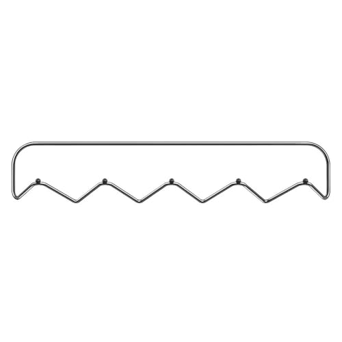Dh2yjnbf3 Kleiderhaken Wand Einfache Eingangsbereich Wandgarderobe mit 5 Haken Kreative Metallhut-Kleiderhaken Garderobenleiste(Silver) von Dh2yjnbf3