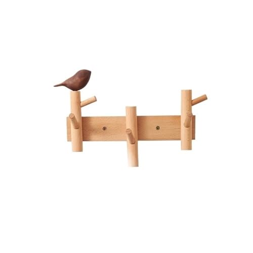 Dh2yjnbf3 Kleiderhaken Wand Kreative Holz Kleiderhaken Wohnzimmer Eingangstür Wandgarderobe Schlüssel Huthaken Garderobenleiste(XS) von Dh2yjnbf3