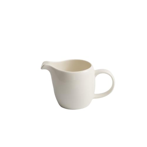 Dh2yjnbf3 Milchkännchen Weiß Porzellan Spitz Mund Kaffee Milch Krug Mit Griff Mehrzweck Sauce Topf Sauciere Sahnekännchen(Klein) von Dh2yjnbf3
