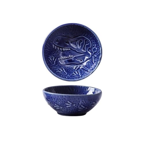 Dh2yjnbf3 Saucenschälchen Keramik Platte Retro Grill Dip Gericht Sushi Sojasauce Gerichte Hause Desktop Snack Platte Dipschalen Snackschalen(Blue) von Dh2yjnbf3