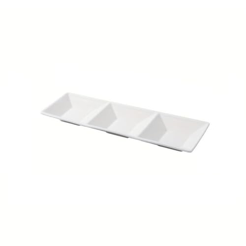 Dh2yjnbf3 Saucenschälchen Rechteckiger, stapelbarer Vorspeisen-Snack-Dip-Teller aus weißer Keramik for kleine Häppchen Dipschalen Snackschalen von Dh2yjnbf3