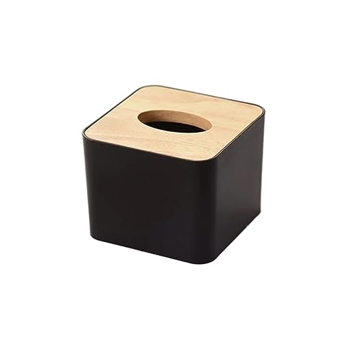Dh2yjnbf3 Taschentuchbox 1pc Haushalt Tissue Box Serviette Papier Lagerung Box Startseite Organizer Tissue Box Desktop Tissue Box Halter Kosmetiktücherbox(Schwarz) von Dh2yjnbf3
