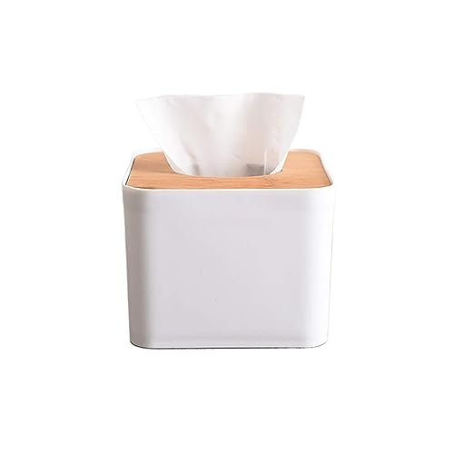 Dh2yjnbf3 Taschentuchbox 1pc Haushalt Tissue Box Serviette Papier Lagerung Box Startseite Organizer Tissue Box Desktop Tissue Box Halter Kosmetiktücherbox(Weiß) von Dh2yjnbf3