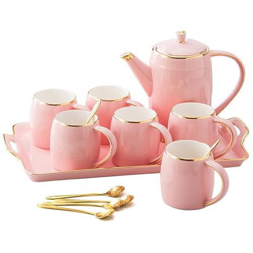 Dh2yjnbf3 Wasserkaraffe Keramik multifunktionale Haushaltstee-Set Trinkbecher Haushalt Wohnzimmer Tee-Set Teekanne Teetasse einfache Tasse Wasser Set Wasserkrug von Dh2yjnbf3